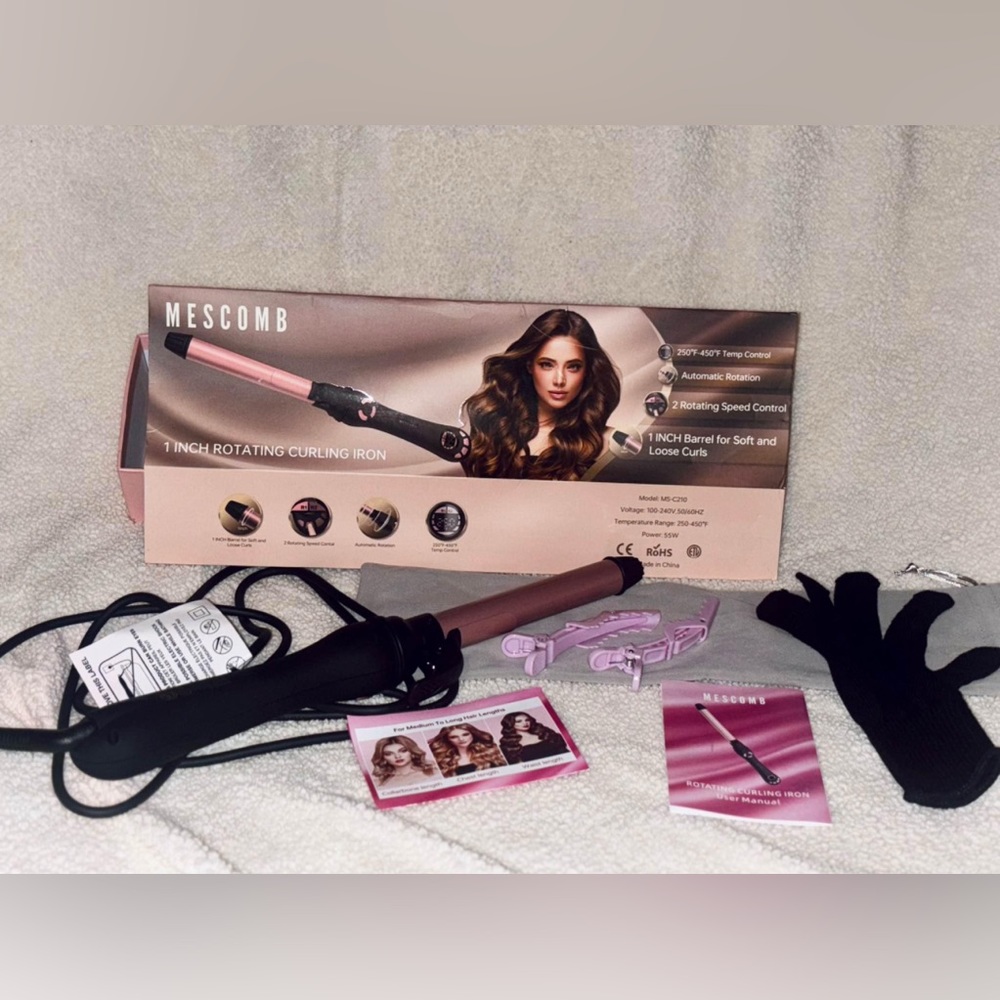 Brand New MESCOMB Rotating Curling Iron